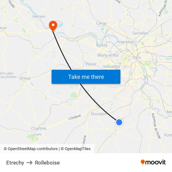 Etrechy to Rolleboise map