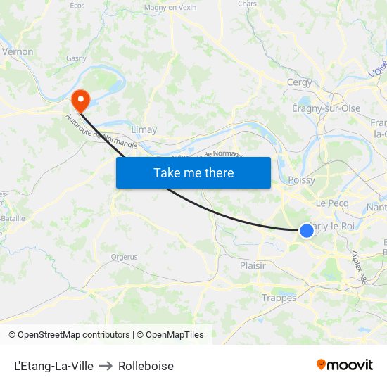 L'Etang-La-Ville to Rolleboise map
