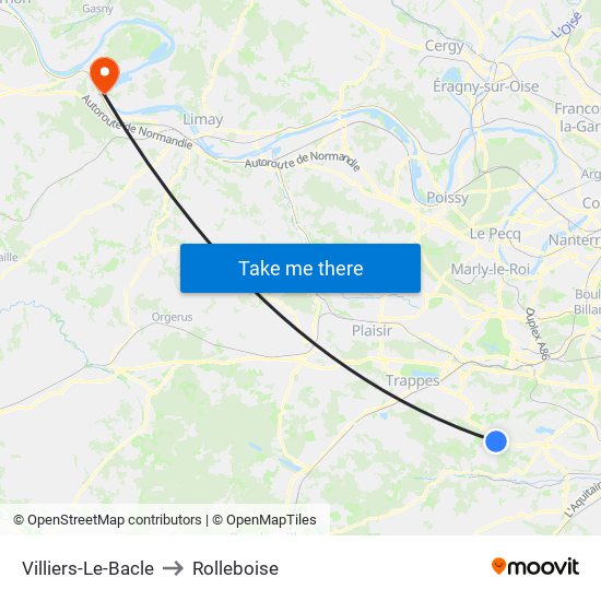 Villiers-Le-Bacle to Rolleboise map