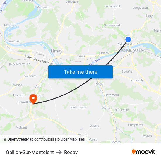 Gaillon-Sur-Montcient to Rosay map