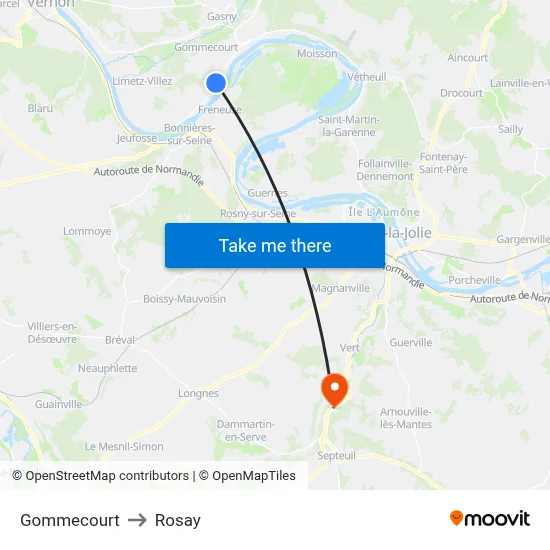Gommecourt to Rosay map
