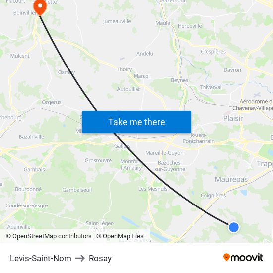 Levis-Saint-Nom to Rosay map