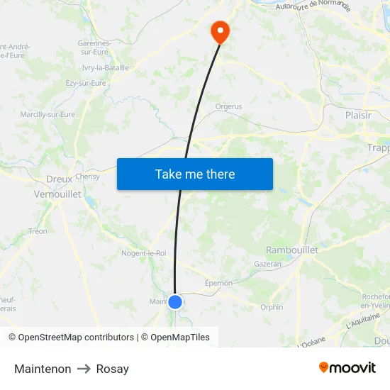 Maintenon to Rosay map