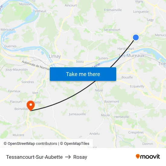 Tessancourt-Sur-Aubette to Rosay map