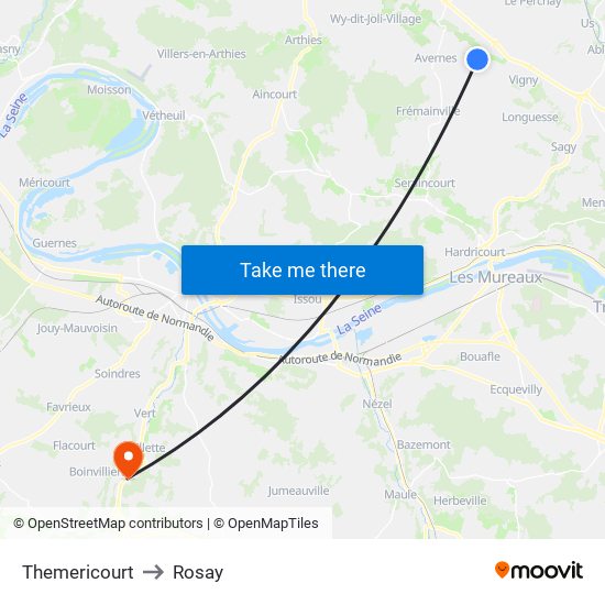 Themericourt to Rosay map