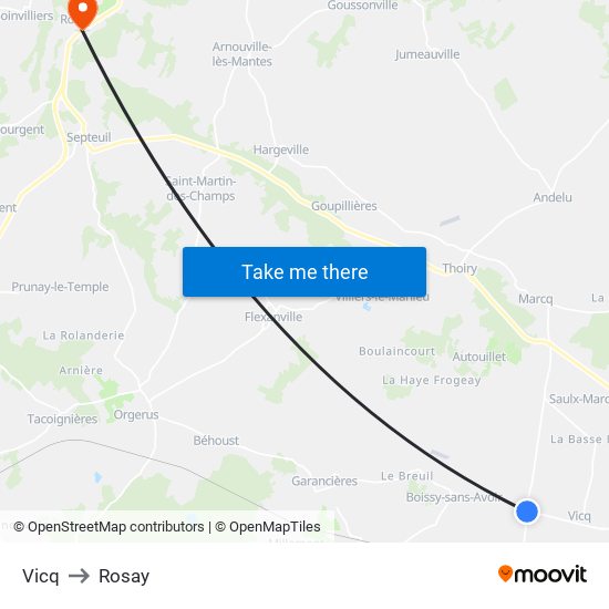 Vicq to Rosay map