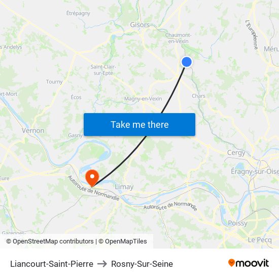 Liancourt-Saint-Pierre to Rosny-Sur-Seine map