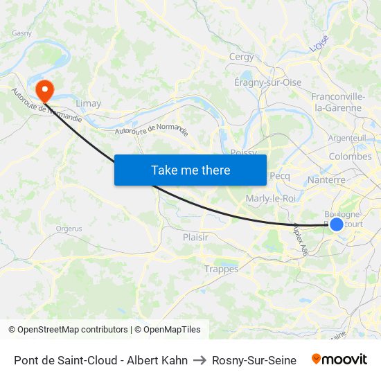 Pont de Saint-Cloud - Albert Kahn to Rosny-Sur-Seine map