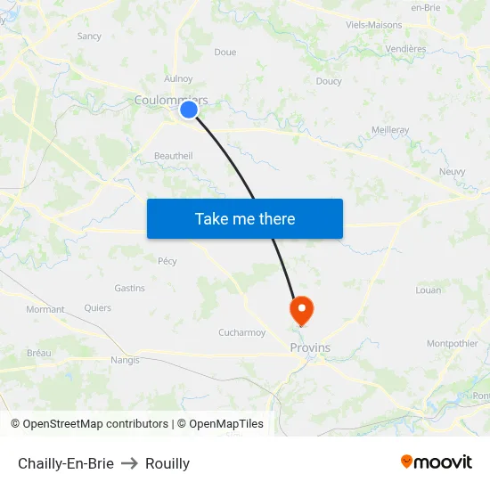 Chailly-En-Brie to Rouilly map