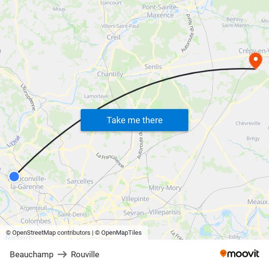 Beauchamp to Rouville map