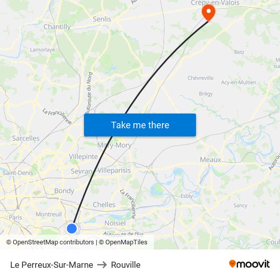 Le Perreux-Sur-Marne to Rouville map