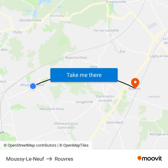 Moussy-Le-Neuf to Rouvres map