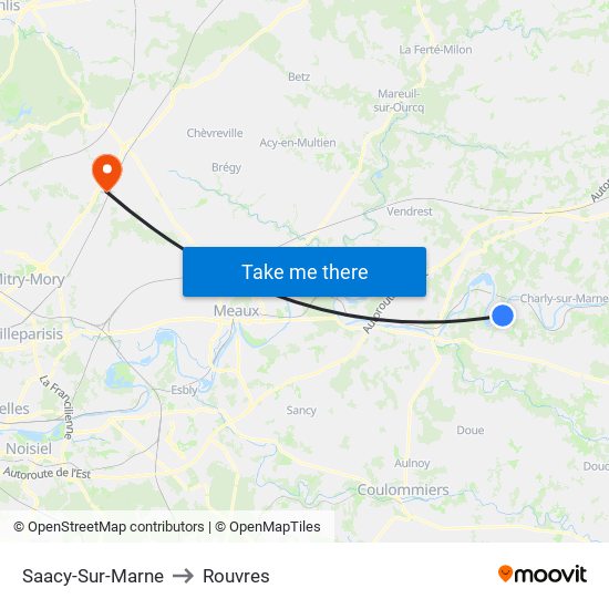 Saacy-Sur-Marne to Rouvres map