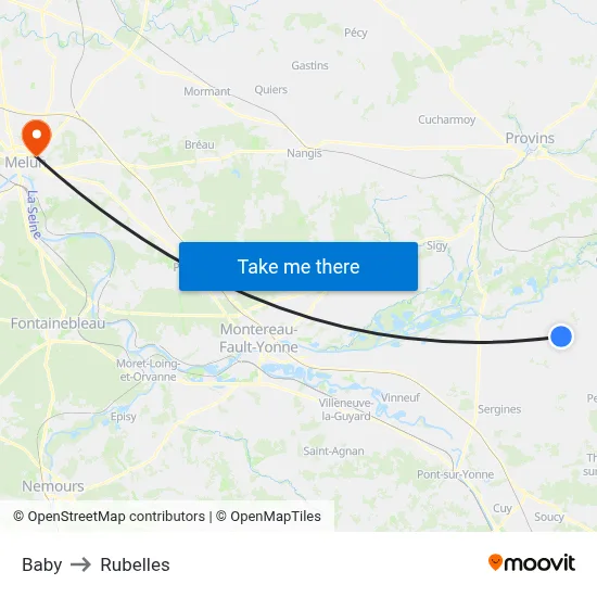 Baby to Rubelles map