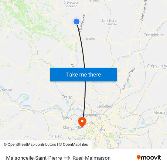 Maisoncelle-Saint-Pierre to Rueil-Malmaison map