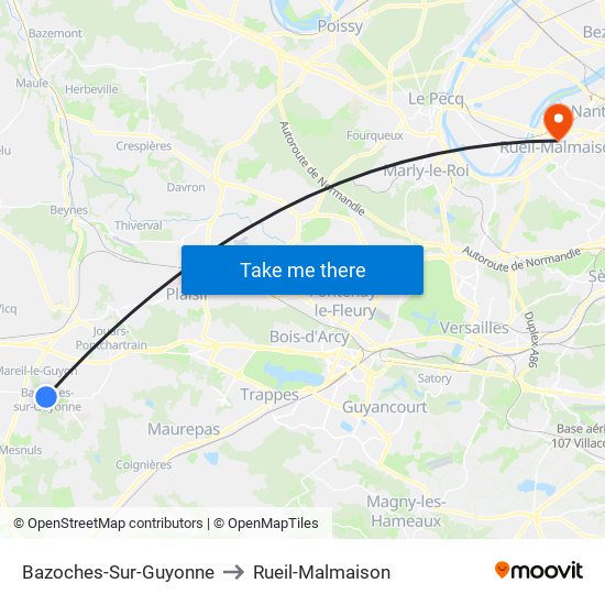 Bazoches-Sur-Guyonne to Rueil-Malmaison map