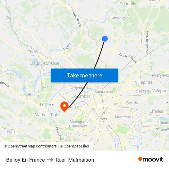 Belloy-En-France to Rueil-Malmaison map