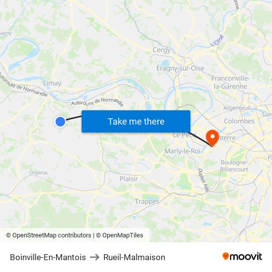 Boinville-En-Mantois to Rueil-Malmaison map
