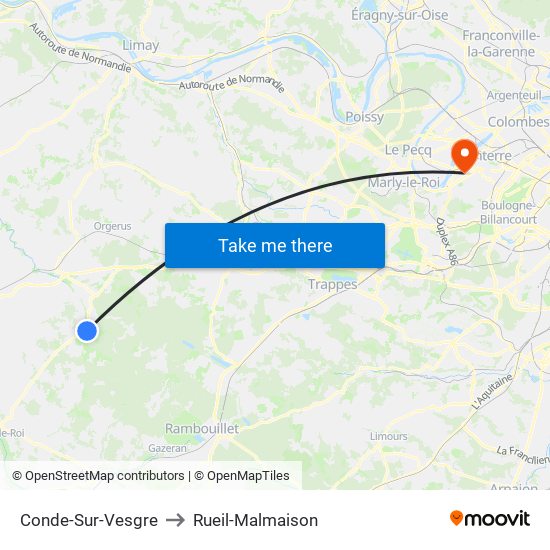 Conde-Sur-Vesgre to Rueil-Malmaison map