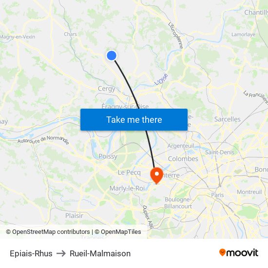 Epiais-Rhus to Rueil-Malmaison map