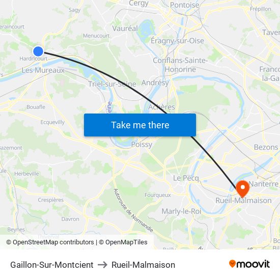 Gaillon-Sur-Montcient to Rueil-Malmaison map