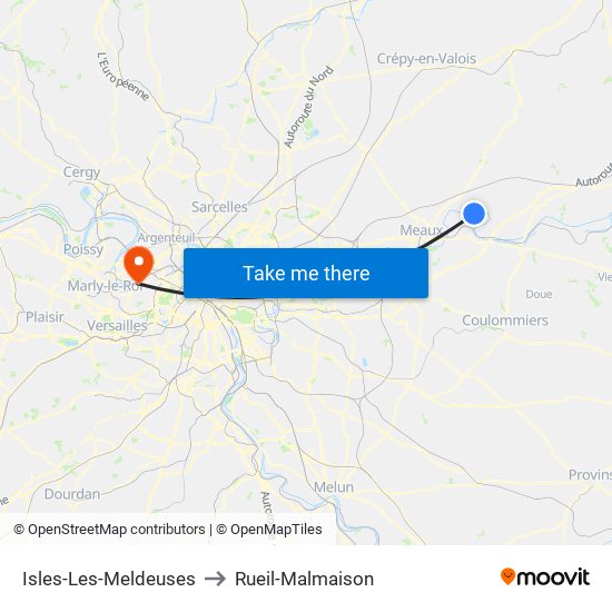 Isles-Les-Meldeuses to Rueil-Malmaison map