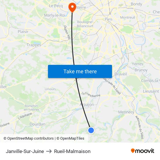 Janville-Sur-Juine to Rueil-Malmaison map
