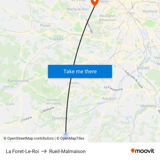 La Foret-Le-Roi to Rueil-Malmaison map