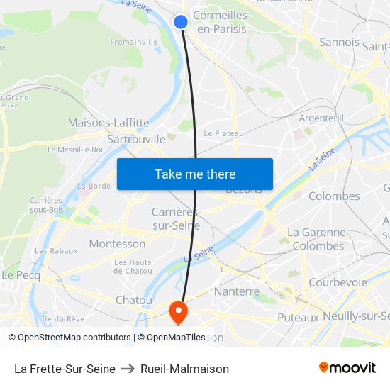 La Frette-Sur-Seine to Rueil-Malmaison map