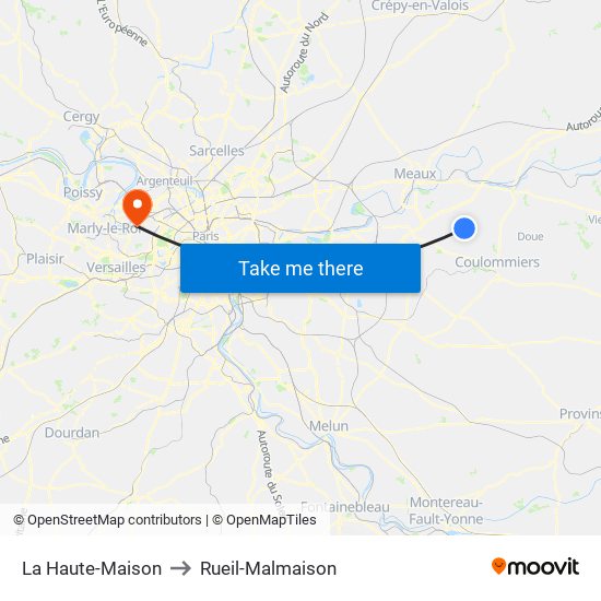 La Haute-Maison to Rueil-Malmaison map