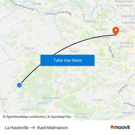 La Hauteville to Rueil-Malmaison map