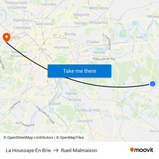 La Houssaye-En-Brie to Rueil-Malmaison map