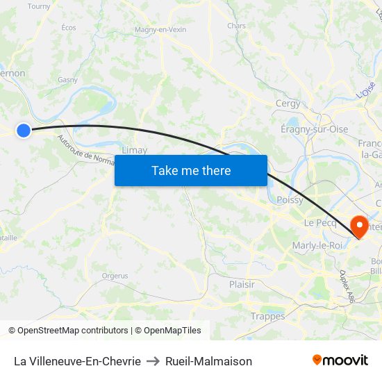 La Villeneuve-En-Chevrie to Rueil-Malmaison map