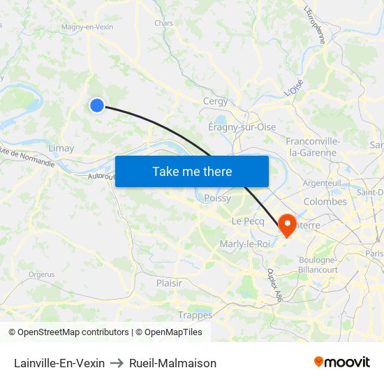 Lainville-En-Vexin to Rueil-Malmaison map