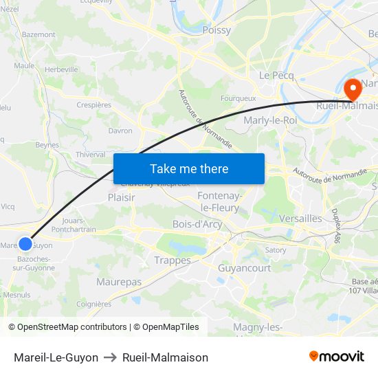 Mareil-Le-Guyon to Rueil-Malmaison map