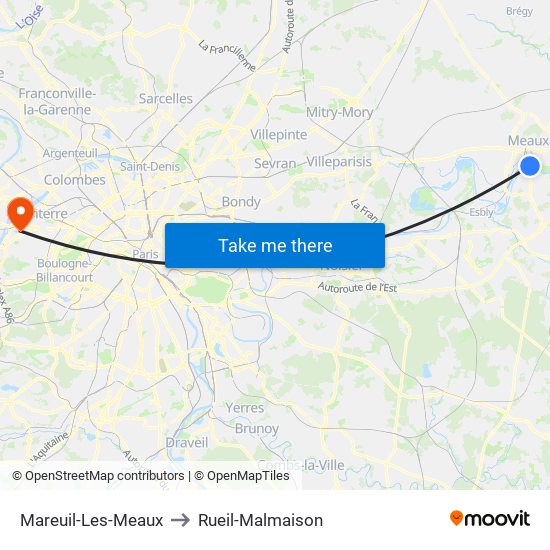 Mareuil-Les-Meaux to Rueil-Malmaison map