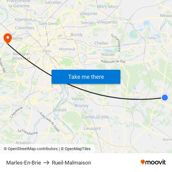 Marles-En-Brie to Rueil-Malmaison map
