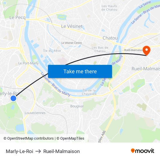 Marly-Le-Roi to Rueil-Malmaison map