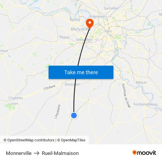 Monnerville to Rueil-Malmaison map