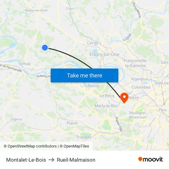 Montalet-Le-Bois to Rueil-Malmaison map