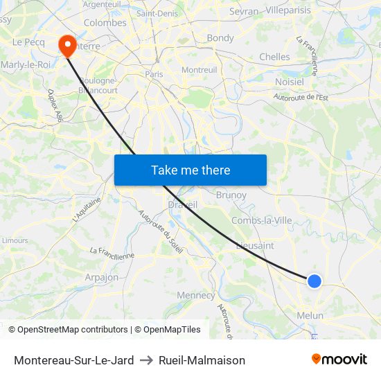 Montereau-Sur-Le-Jard to Rueil-Malmaison map