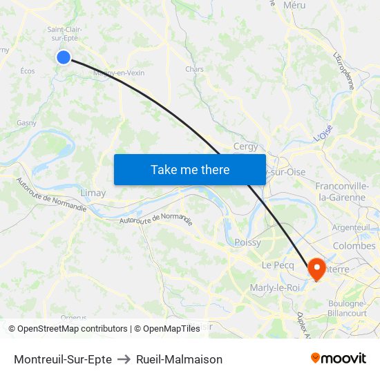 Montreuil-Sur-Epte to Rueil-Malmaison map