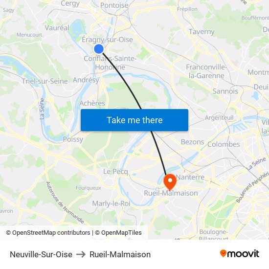 Neuville-Sur-Oise to Rueil-Malmaison map