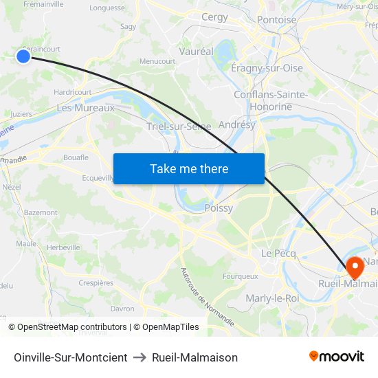 Oinville-Sur-Montcient to Rueil-Malmaison map