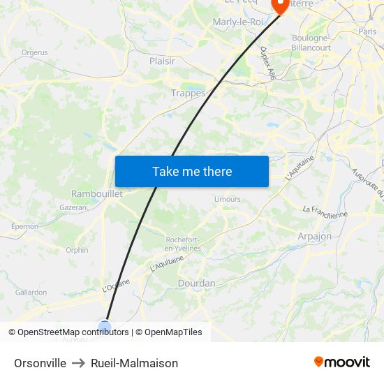 Orsonville to Rueil-Malmaison map