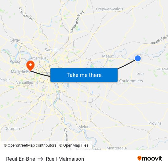 Reuil-En-Brie to Rueil-Malmaison map