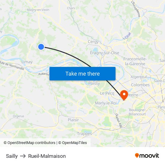 Sailly to Rueil-Malmaison map