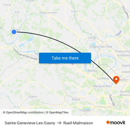 Sainte-Genevieve-Les-Gasny to Rueil-Malmaison map