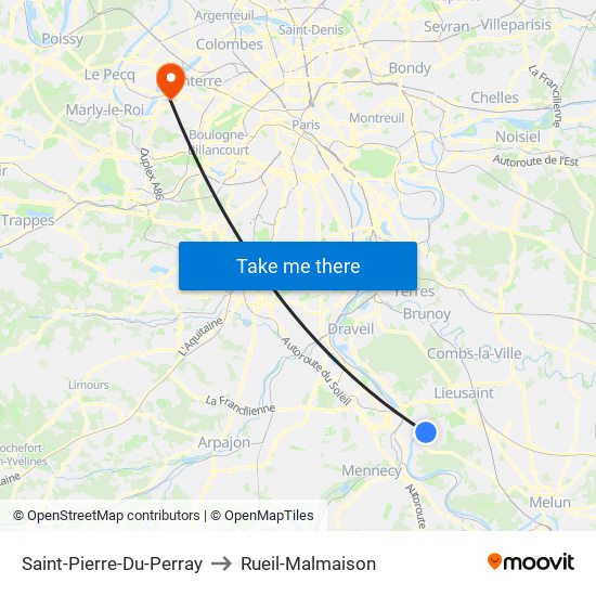 Saint-Pierre-Du-Perray to Rueil-Malmaison map