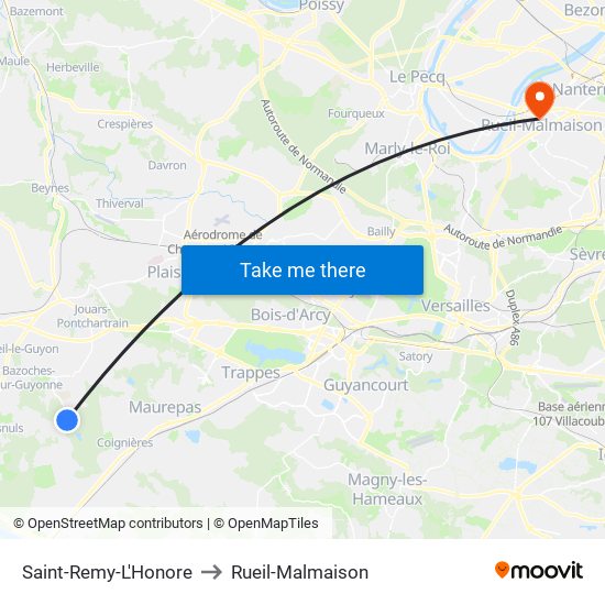 Saint-Remy-L'Honore to Rueil-Malmaison map